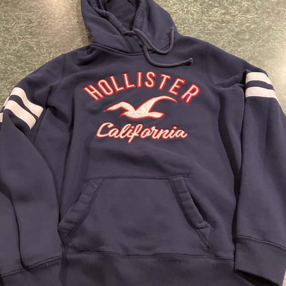 Hollister Shirts & Tops Hollister California Navy Blue Hoodie Size